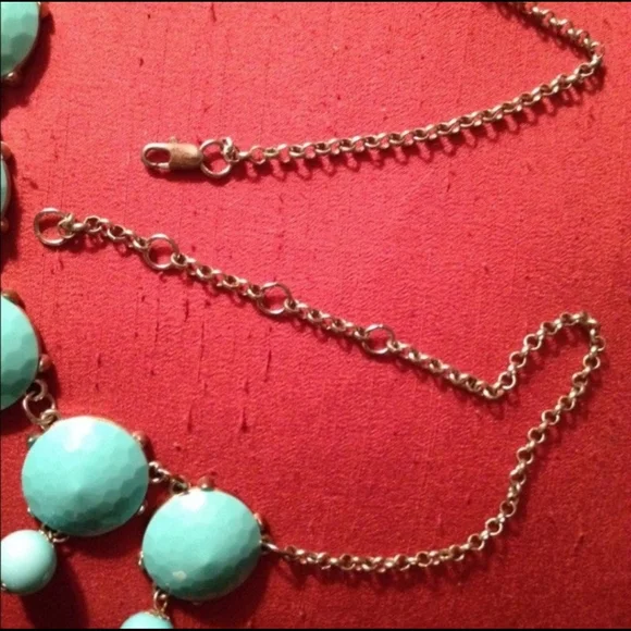 Vintage statement turquoise color bubble necklace - Picture 4 of 4